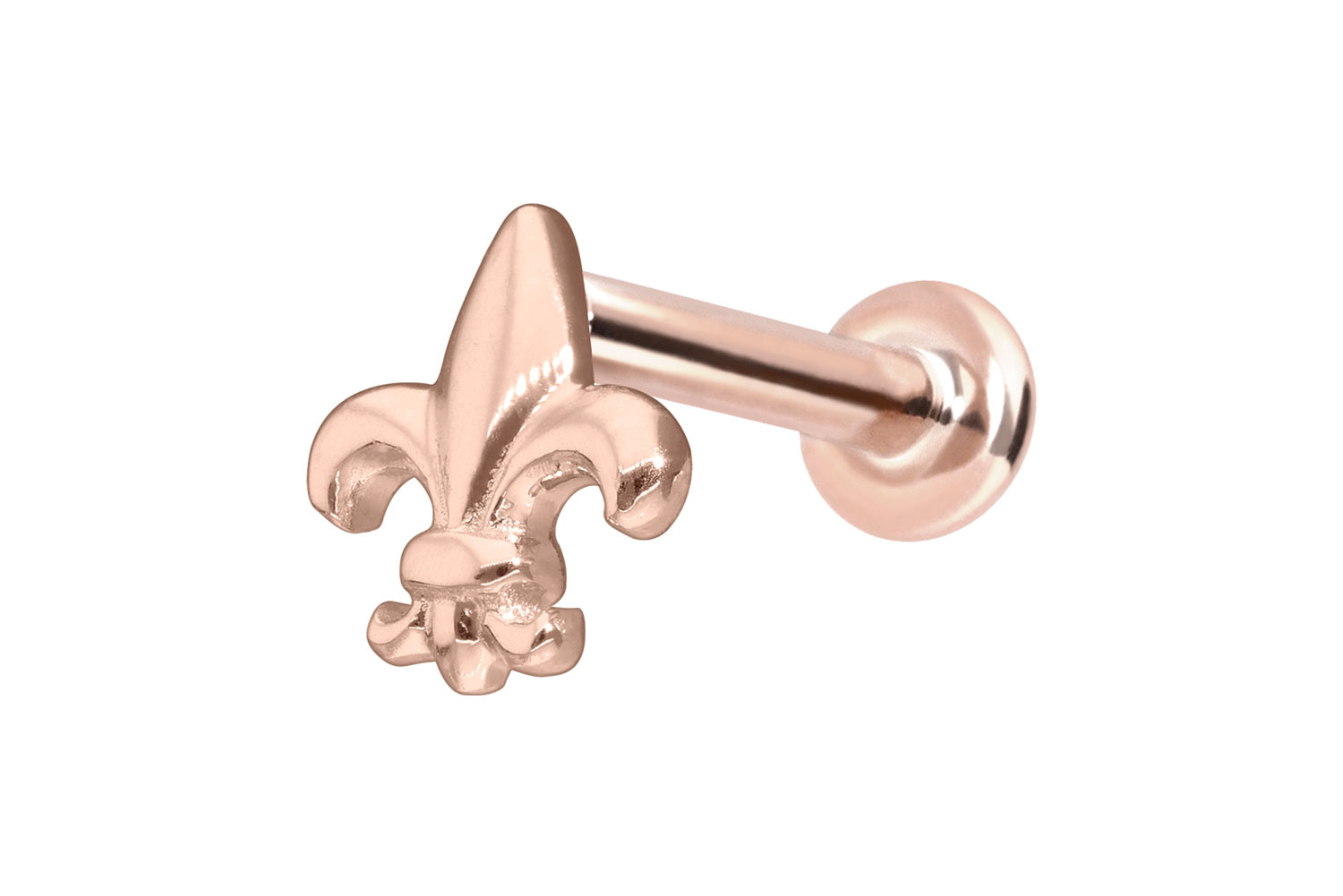 14 Karat Gold Labret Piercing mit Push Fit LILIE